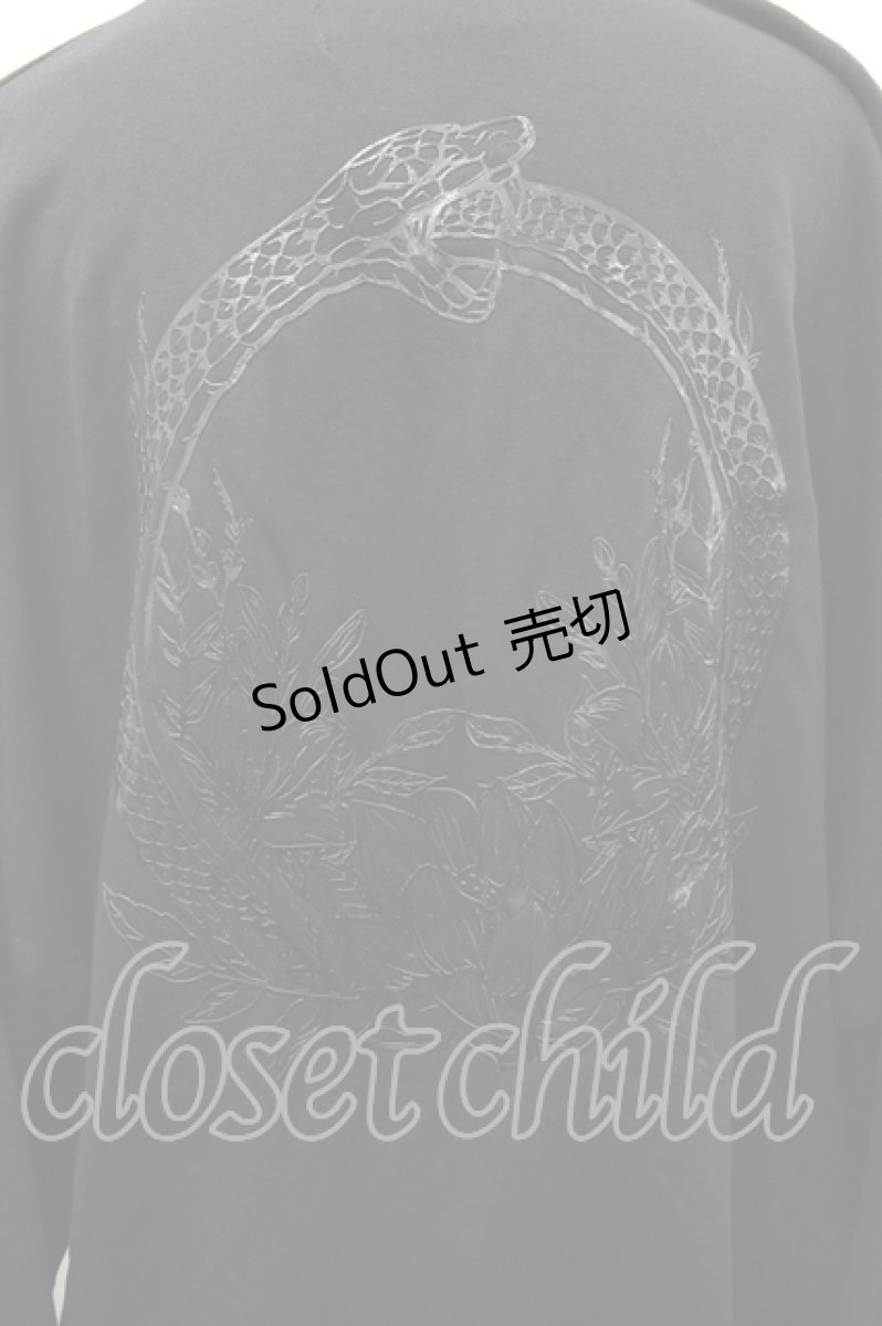 画像3: ililil / 【呑尾蛇蓮華】現代和装スウェット セットアップ F 黒 I-26-04-19-089-PU-BL-TE-ZI (3)