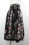 画像1: axes femme / 花柄ミディ丈スカート M クロ I-26-04-19-100-AX-SK-SA-ZI (1)