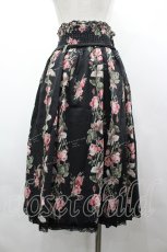 画像2: axes femme / 花柄ミディ丈スカート M クロ I-26-04-19-100-AX-SK-SA-ZI (2)