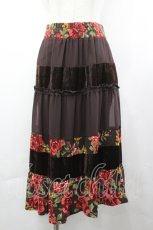 画像1: axes femme / 切替ロングスカート M ブラウン I-26-04-19-105-AX-SK-TE-ZI (1)