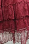 画像3: ATELIER PIERROT / Ruffle Chiffon Skirt-Lace- F 赤 I-26-04-19-107-EL-SK-SA-ZI (3)