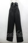 画像1: devil inspired / クロスチャームストライプハイウエストパンツ X? 黒 I-26-04-19-110-LO-PA-TE-ZI (1)