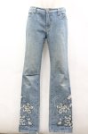 画像1: PINK HOUSE / 裾フラワーくり抜きデニム L ライトブルー I-26-04-19-113-LO-PA-SA-ZI (1)