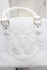 画像5: metamorphose / スワン刺繍入りWファスナーBAG  白 I-26-04-19-119-ME-BG-SA-ZI (5)