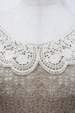 画像3: axes femme / 衿レースニット M ベージュ I-26-04-19-028-AX-TO-SA-ZI (3)