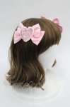 画像2: metamorphose / ときめきハートワッペンリボンクリップ  ピンクＸ白 I-26-04-19-123-ME-AC-SA-ZI (2)