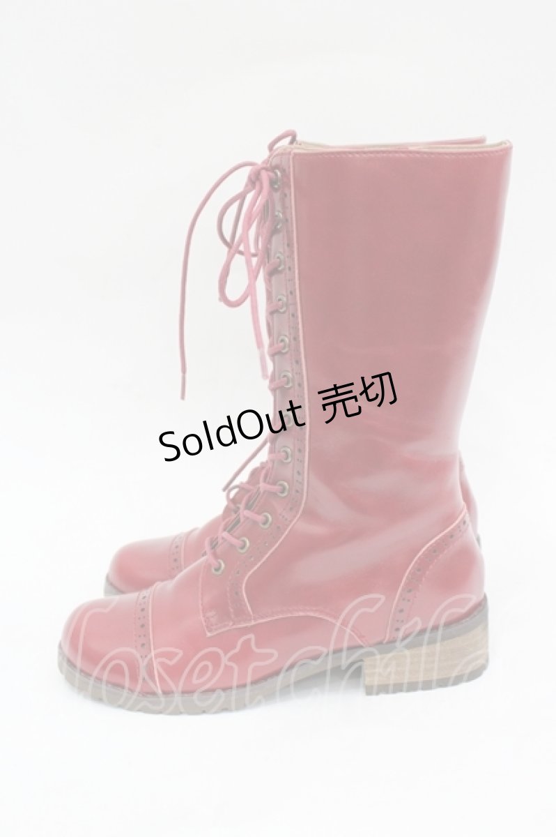 画像2: PINK HOUSE / レースアップレザーブーツ 2(S) ボルドー I-26-04-19-125-LO-SH-SA-ZTK017 (2)
