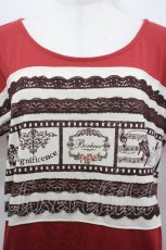 画像3: axes femme / ネガプリントデザインTシャツ M アカ I-26-04-19-029-AX-TO-SA-ZI (3)
