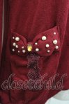 画像4: axes femme / ビジューリボンポケットカーデ  ボルドー I-26-04-19-031-AX-TO-SA-ZI (4)