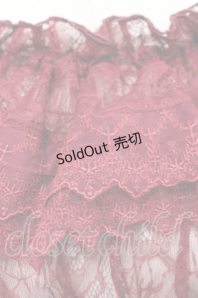 画像3: ATELIER PIERROT / Shirring Princess Sleeve Blouse-Lace- F 赤 I-26-04-19-039-EL-BL-SA-ZI (3)
