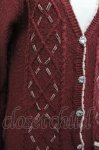 画像3: axes femme / レースアップリボンロングカーディガン  ボルドー I-26-04-20-031-AX-TO-SA-ZI (3)