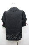 画像2: Chalmiere / コウモリ衿半袖ブラウス M 黒Ｘボルドー I-26-04-20-033-0-BL-SA-ZI (2)