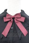 画像3: Chalmiere / コウモリ衿半袖ブラウス M 黒Ｘボルドー I-26-04-20-033-0-BL-SA-ZI (3)