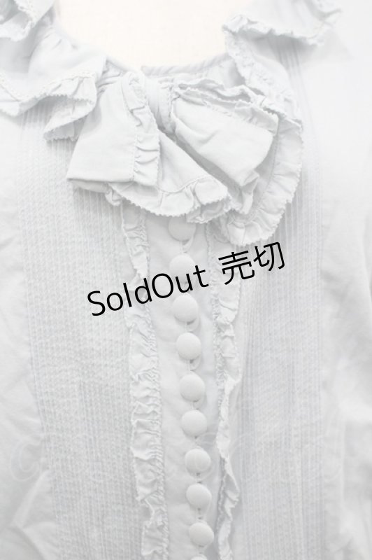 画像3: PINK HOUSE / ピンタック&ハシゴレースブラウス  ブルー I-26-04-20-036-LO-BL-SA-ZI (3)