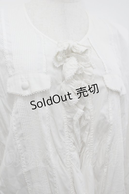 画像3: KANEKO ISAO / フロントリボン長袖ブラウス  白 I-26-04-20-039-EL-BL-SA-ZI (3)