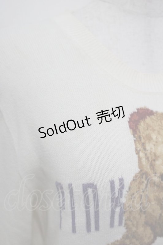 画像4: PINK HOUSE / テディベア&ロゴニット  アイボリー I-26-04-20-042-LO-TO-SA-ZI (4)