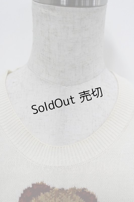 画像7: PINK HOUSE / テディベア&ロゴニット  アイボリー I-26-04-20-042-LO-TO-SA-ZI (7)