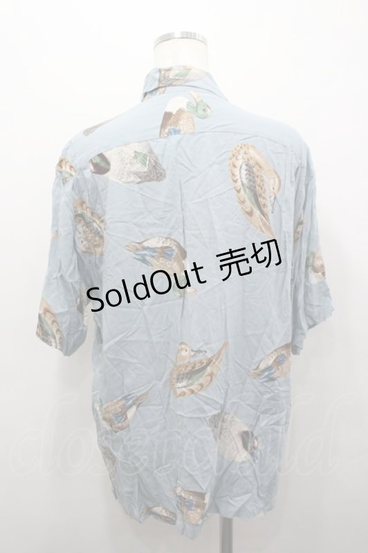 画像2: Karl Helmut / 鴨柄半袖シャツ  青 I-26-04-20-046-EL-BL-SA-ZI (2)