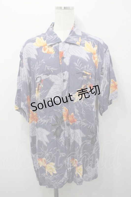 画像1: Karl Helmut / 金魚柄半袖シャツ  青 I-26-04-20-047-EL-BL-SA-ZI (1)