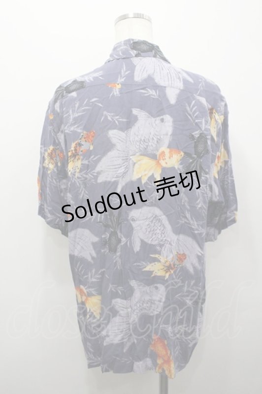 画像2: Karl Helmut / 金魚柄半袖シャツ  青 I-26-04-20-047-EL-BL-SA-ZI (2)