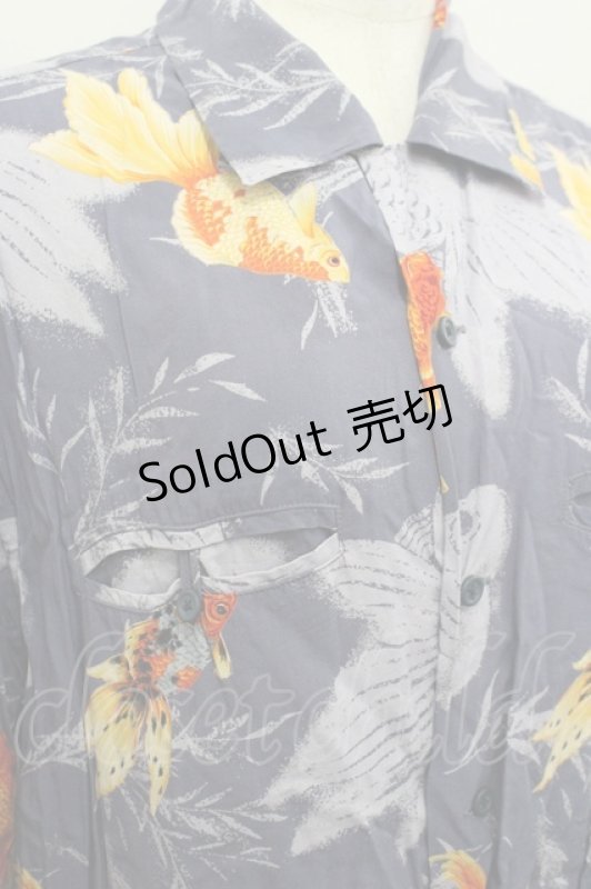 画像3: Karl Helmut / 金魚柄半袖シャツ  青 I-26-04-20-047-EL-BL-SA-ZI (3)