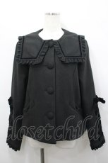 画像1: axes femme kawaii / ブラックリボンショートコート M 黒 I-26-04-20-053-AX-CO-TE-ZTC050 (1)