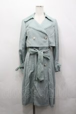 画像1: axes femme / レーストリミングプリーツトレンチコート M ミント I-26-04-20-054-AX-CO-SA-ZI (1)