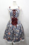 画像1: ALICE and the PIRATES / Teufel von Hameln柄ジャンパースカートII  ブルー I-26-04-20-060-PA-OP-SA-ZI (1)