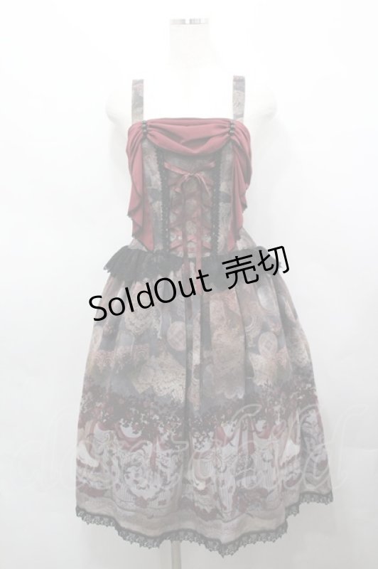 画像1: ALICE and the PIRATES / 天使の棲む森柄ジャンパースカートI  黒 I-26-04-20-061-PA-OP-SA-ZI (1)