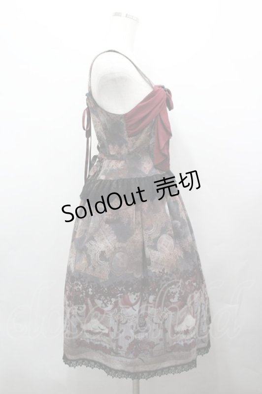 画像4: ALICE and the PIRATES / 天使の棲む森柄ジャンパースカートI  黒 I-26-04-20-061-PA-OP-SA-ZI (4)