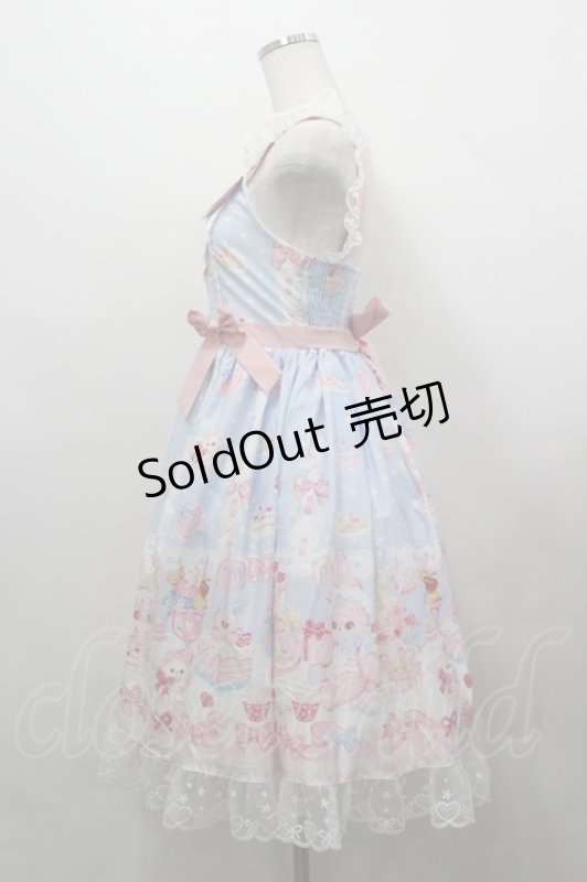 画像2: LOLITA / スイーツバニージャンパースカート  サックス I-26-04-20-063-LO-OP-TE-ZI (2)