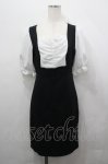 画像1: EATME / BACKリボンレイヤードワンピース M 黒Ｘ白 I-26-04-20-069-LO-OP-SA-ZI (1)