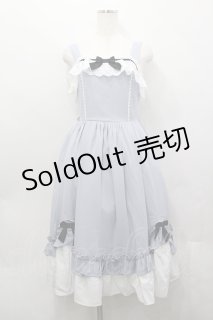 Chalmiere / 不思議の国のジャンパースカート M サックス I-26-04-20