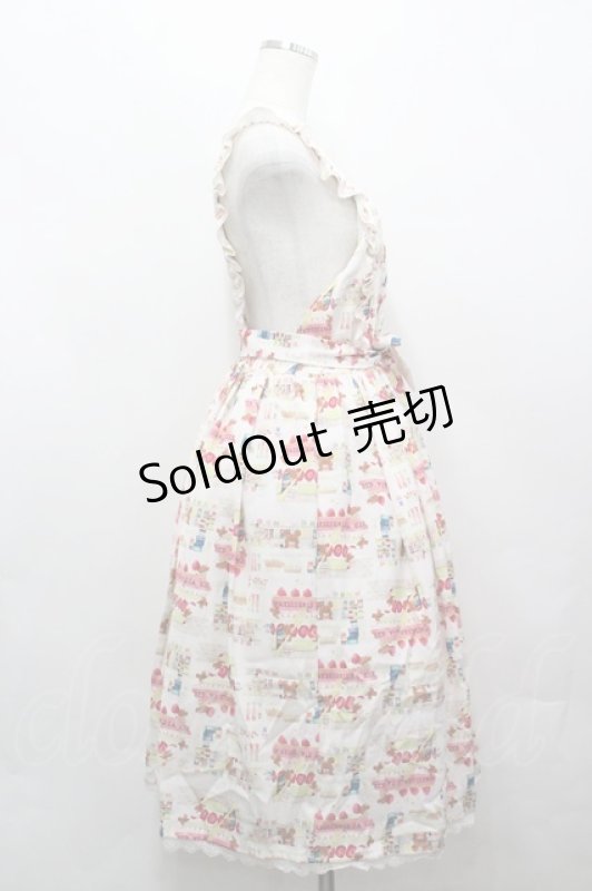 画像4: axes femme / くまのがっこう／エプロンOP  アイボリー I-26-04-20-073-AX-OP-SA-ZI (4)