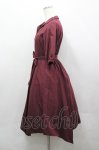 画像2: axes femme / スカーフ切替シャツワンピース M レッド I-26-04-20-078-AX-OP-SA-ZI (2)