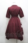画像3: axes femme / スカーフ切替シャツワンピース M レッド I-26-04-20-078-AX-OP-SA-ZI (3)