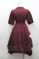 画像3: axes femme / スカーフ切替シャツワンピース M レッド I-26-04-20-078-AX-OP-SA-ZI (3)