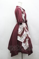 画像4: axes femme / スカーフ切替シャツワンピース M レッド I-26-04-20-078-AX-OP-SA-ZI (4)