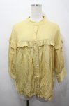 画像1: axes femme POETIQUE / サテンフリルブラウス M イエロー I-26-04-20-012-AX-BL-SA-ZI (1)