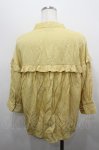 画像2: axes femme POETIQUE / サテンフリルブラウス M イエロー I-26-04-20-012-AX-BL-SA-ZI (2)