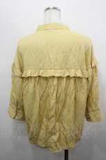 画像2: axes femme POETIQUE / サテンフリルブラウス M イエロー I-26-04-20-012-AX-BL-SA-ZI (2)
