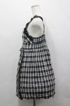 画像2: axes femme / ワッシャーギンガムキャミワンピース  黒Ｘ白 I-26-04-20-083-AX-OP-SA-ZI (2)