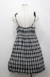 画像3: axes femme / ワッシャーギンガムキャミワンピース  黒Ｘ白 I-26-04-20-083-AX-OP-SA-ZI (3)