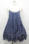 画像1: axes femme / ミニ薔薇総柄シフォンキャミワンピース  青 I-26-04-20-084-AX-OP-SA-ZI (1)