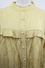 画像3: axes femme POETIQUE / サテンフリルブラウス M イエロー I-26-04-20-012-AX-BL-SA-ZI (3)