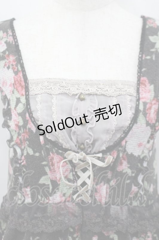 画像5: axes femme / ジャンドレレイヤード風チュニック  黒Ｘ赤Ｘ緑 I-26-04-20-085-AX-OP-SA-ZI (5)