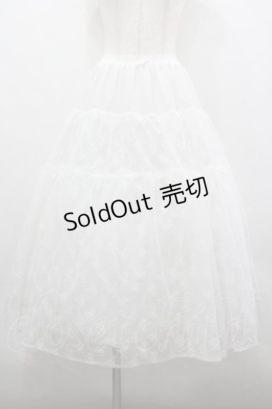 画像1: ROSA BIANCA / フープパニエ_ロング丈  白 I-26-04-20-091-EL-SK-TE-ZI (1)