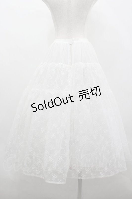 画像2: ROSA BIANCA / フープパニエ_ロング丈  白 I-26-04-20-091-EL-SK-TE-ZI (2)