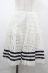 画像1: Jane Marple / 裾ラインレーススカート  白Ｘ黒 I-26-04-20-097-JM-SK-SA-ZI (1)