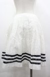 画像2: Jane Marple / 裾ラインレーススカート  白Ｘ黒 I-26-04-20-097-JM-SK-SA-ZI (2)
